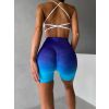 Fialovomodré sportovní mini kraťasy HALURER (Veľkosť L)