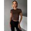 Hnedé športové fitness tričko MEREDIN