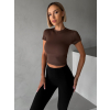 Hnedé športové fitness tričko MEREDIN
