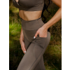 Khaki sportovní fitness legíny WEMIROS (Veľkosť L)