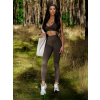 Khaki sportovní fitness legíny WEMIROS (Veľkosť L)