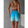 Modrotyrkysové sportovní mini kraťasy HALURER (Veľkosť L)