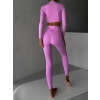 Ružové športové vlnkované pilates legíny KESTIL