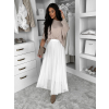 Biela tylová midi sukňa NEXORA