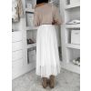 Bílá tylová midi sukně NEXORA (Veľkosť ONESIZE)