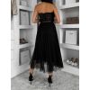Černá tylová midi sukně NEXORA (Veľkosť ONESIZE)
