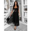 Černá tylová midi sukně NEXORA (Veľkosť ONESIZE)
