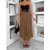 Hnědá tylová midi sukně NEXORA (Veľkosť ONESIZE)