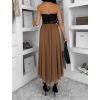 Hnědá tylová midi sukně NEXORA (Veľkosť ONESIZE)