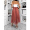 Lososová tylová midi sukně NEXORA (Veľkosť ONESIZE)