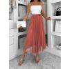 Lososová tylová midi sukně NEXORA (Veľkosť ONESIZE)
