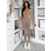 Béžový tvarující dlouhý overal ROSELA (Veľkosť M/L)