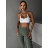 Bílá sportovní jóga podprsenka SALONI (Veľkosť L)