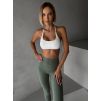 Bílá sportovní jóga podprsenka SALONI (Veľkosť L)