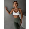 Bílá sportovní jóga podprsenka SALONI (Veľkosť L)