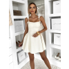 Biele krátke áčkové vypasované šaty GOBLE