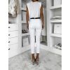 Bílé stylové mom džíny RAVEN s vysokým pasem (Veľkosť L)
