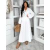 Bílý mušelínový košilový komplet BELIANE se sukní (Veľkosť ONESIZE)