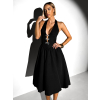 Čierne vypasované kokteilové šaty QUINIRA