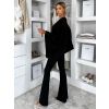 Černý elegantní kalhotový komplet URWALE (Veľkosť ONESIZE)