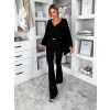 Čierny elegantný nohavicový komplet URWALE