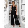 Černý stylový dlouhý overal ASTRIA se zipem (Veľkosť M/L)
