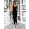 Čierny tvarujúci športový dlhý overal THARA