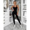 Černý tvarující sportovní dlouhý overal THARA (Veľkosť S/M)