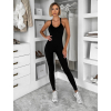 Čierny tvarujúci športový dlhý overal THARA