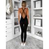 Černý tvarující sportovní dlouhý overal THARA (Veľkosť S/M)