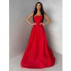 Červené plesové šněrovací společenské šaty VIANORA (Veľkosť L)