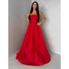 Červené plesové šnurovacie spoločenské šaty VIANORA