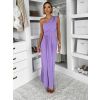 Fialova asymetrické dlouhé šaty DIETER (Veľkosť ONESIZE)