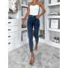 Modré slim fit skinny úzké džíny ORMELLA (Veľkosť M)