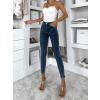 Modré slim fit skinny úzké džíny ORMELLA (Veľkosť M)