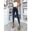 Modré slim fit skinny úzké džíny ORMELLA (Veľkosť M)