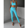 Modré športové fitness legíny KARENI