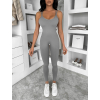 Šedý tvarujúci dlhý športový overal THARA