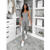 Šedý tvarující dlouhý sportovní overal THARA (Veľkosť S/M)