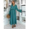 Tyrkysový mušelínový košilový komplet BELIANE se sukní (Veľkosť ONESIZE)
