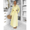 Žltý mušelínový košeľový komplet BELIANE so sukňou