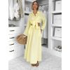 Žlutý mušelínový košilový komplet BELIANE se sukní (Veľkosť ONESIZE)