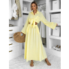 Žltý mušelínový košeľový komplet BELIANE so sukňou