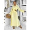 Žlutý mušelínový košilový komplet BELIANE se sukní (Veľkosť ONESIZE)