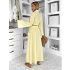 Žltý mušelínový košeľový komplet BELIANE so sukňou