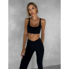 Čierna športová joga podprsenka KAZELA