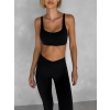 Čierna športová joga podprsenka KAZELA