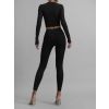 Černé sportovní push up legíny ABELO (Veľkosť L)