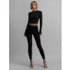 Černé sportovní push up legíny ABELO (Veľkosť L)