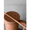Hnědý nerezový termohrnek s brčkem 1000ml VENTO (Veľkosť ONESIZE)